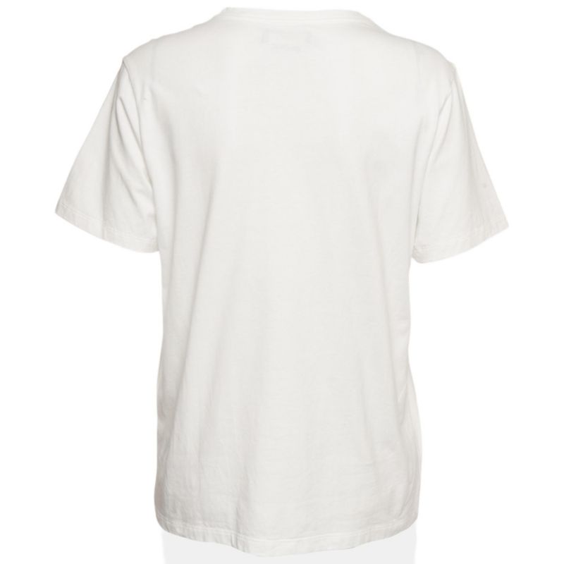 Women's White Printed Jersey Crewneck T-Shirt