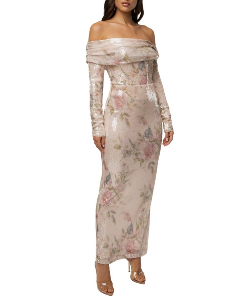 Women's Floral Villa Nights Sequin Skirt