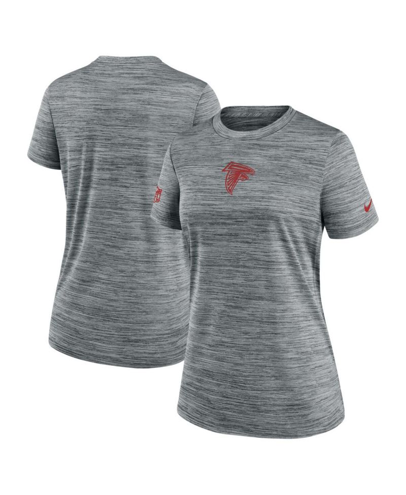 Women's Gray Atlanta Falcons Sideline Velocity Performance T-Shirt