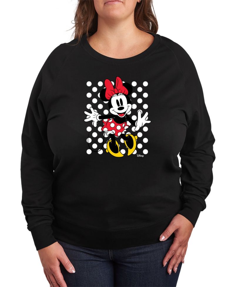 Plus Size Disney Minnie Mouse Dots Graphic Pullover T-shirt