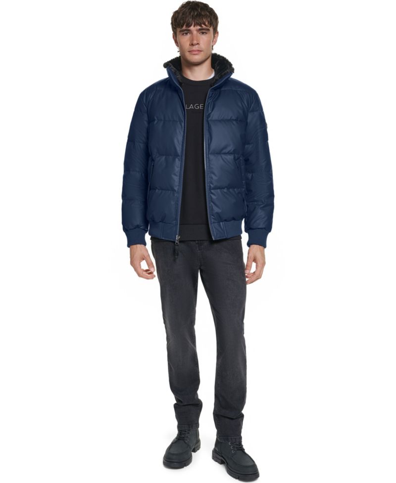 Men's Bomber Jacket with Sherpa Collar