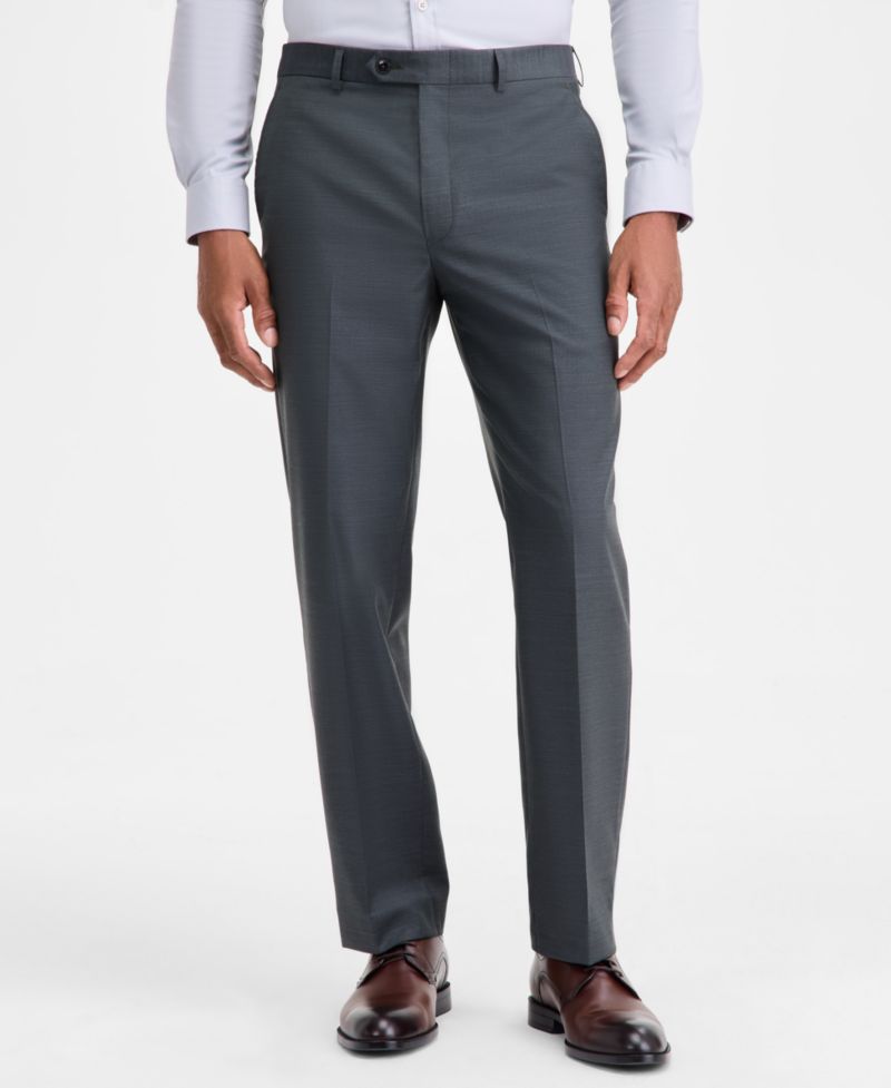 Men's Classic-Fit Fall Wool-Blend Stretch Suit Separate Pants