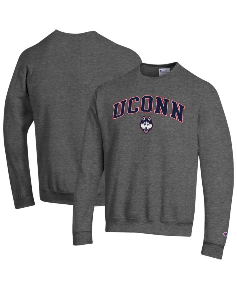 Men's Navy UConn Huskies Arch Over Logo Pullover Sweatshirt