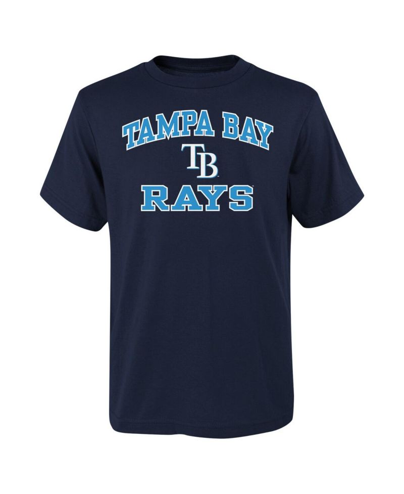 Big Boys and Girls Navy Tampa Bay Rays Heart & Soul T-Shirt