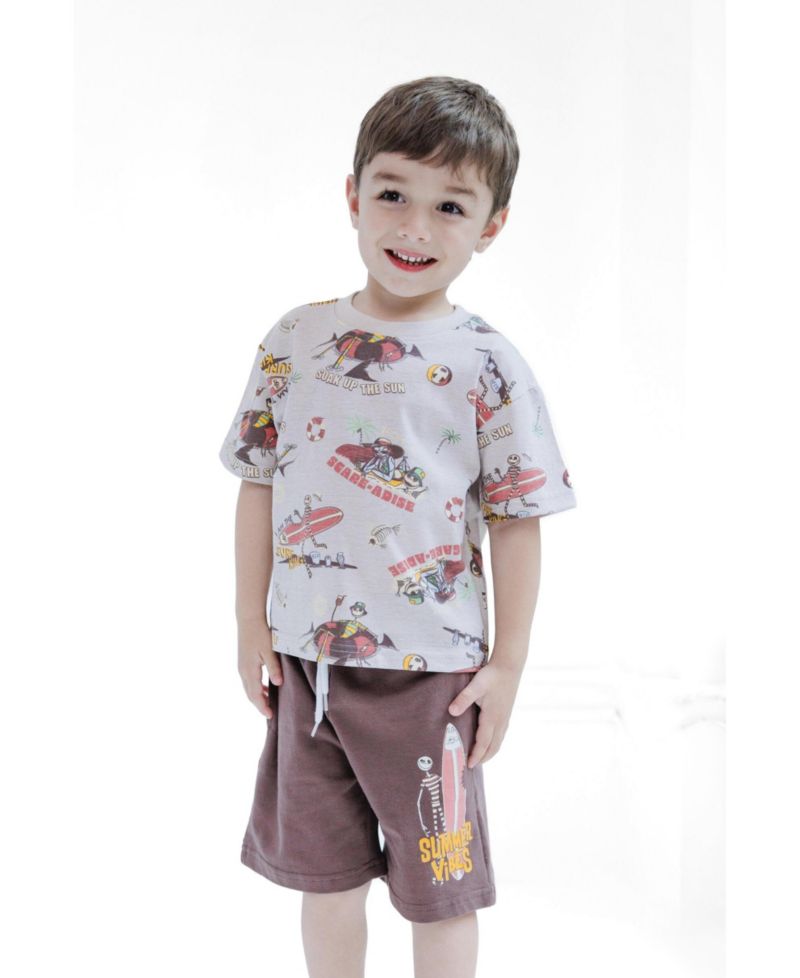 Nightmare Before Christmas Kids Outfit/Sets(5-12)Boys' 3-Piece Tee Tank and Shorts Set