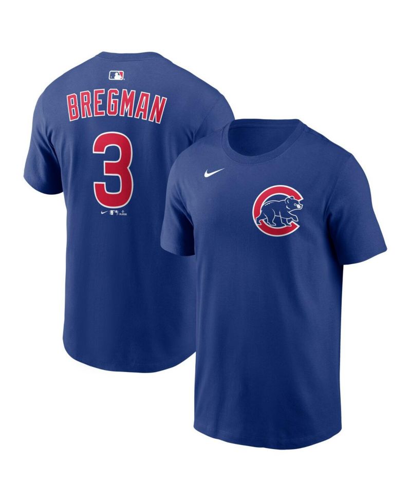 Men's Alex Bregman Royal Chicago Cubs Home Name & Number T-Shirt