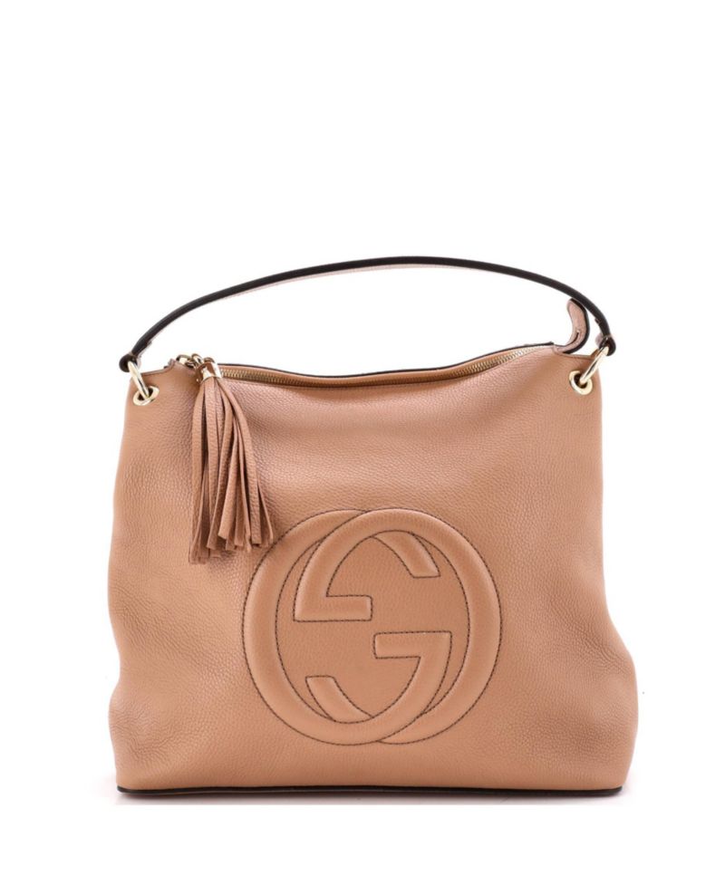 Large Soho Convertible Hobo Leather