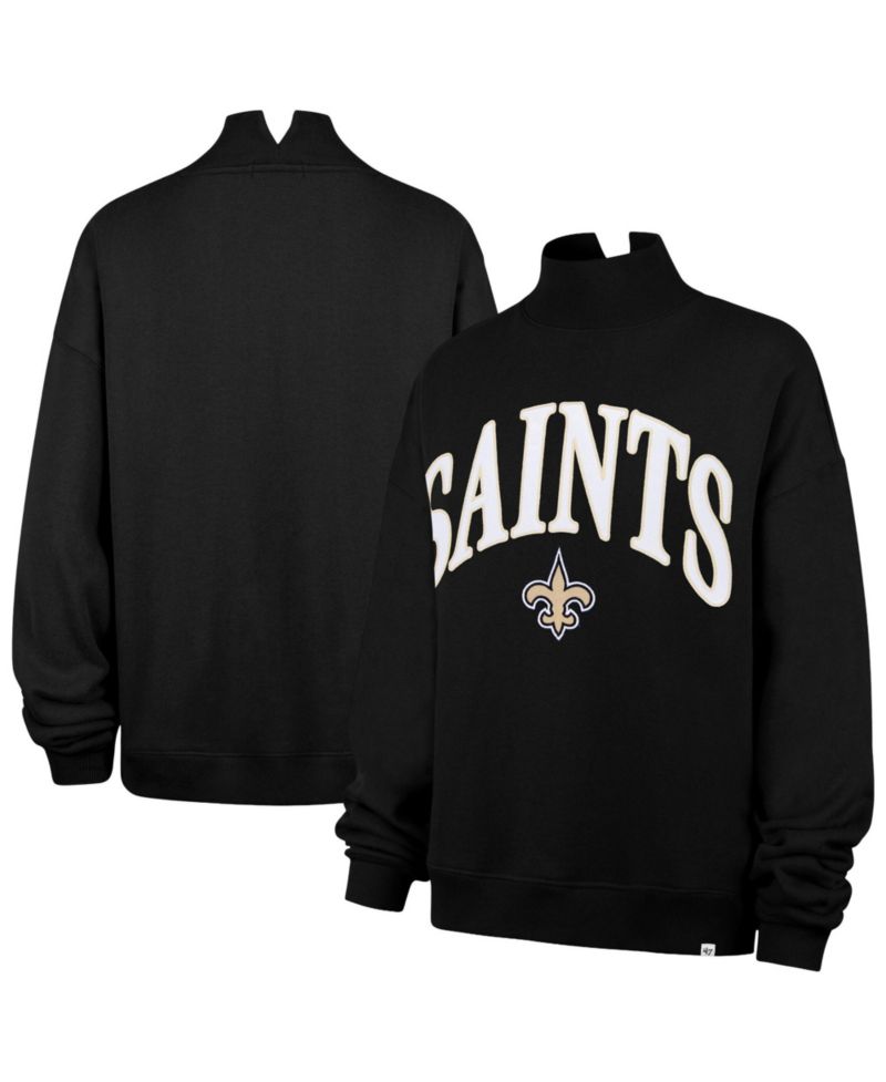 Women's New Orleans Saints Oversized Vantage Mock-Neck Sweatshirt