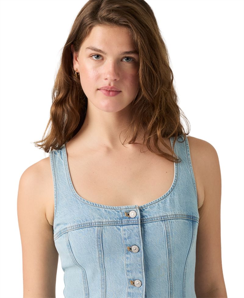 Plus Size Audra Square Neck Mini Tank Dress