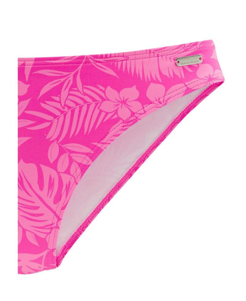 Women's Floral Print Classic Bikini Mid-Rise Swim Bottom