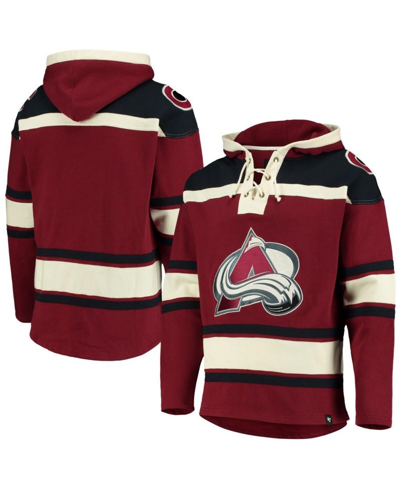 Men's Burgundy Colorado Avalanche Superior Lacer Pullover Hoodie