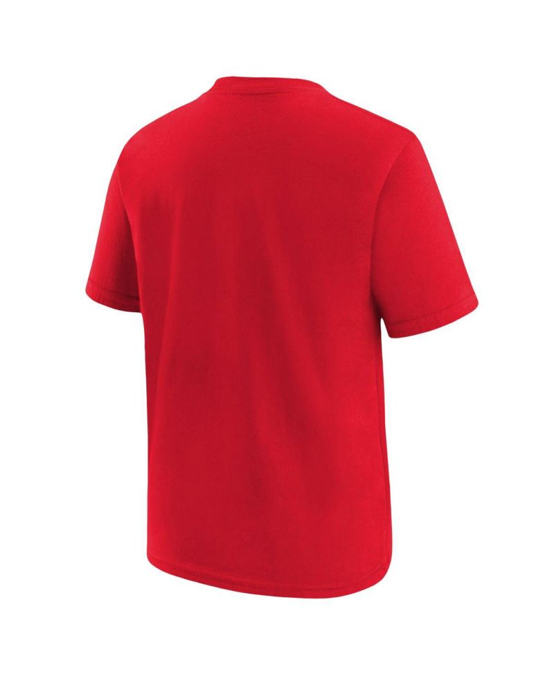 Big Boys and Girls Red Toronto Raptors Swoosh T-Shirt