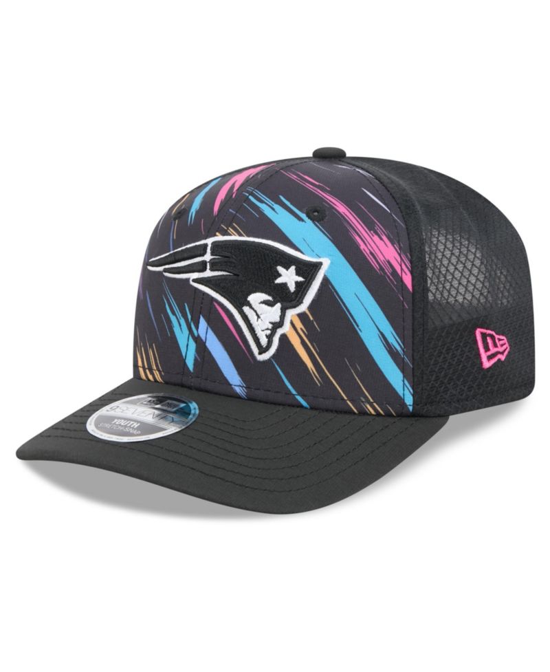 Men's Black New England Patriots 2026 NFL Cruical Catch 9SEVENTY Adjustable Trucker Hat