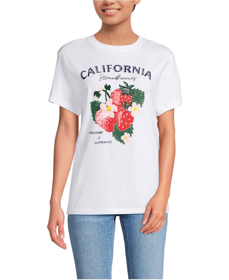 Women's Short Sleeve Crew Neck Graphic T-Shirt