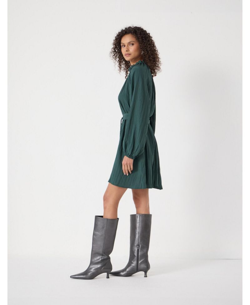 Women's Ruffled Long Sleeve Mini Dress
