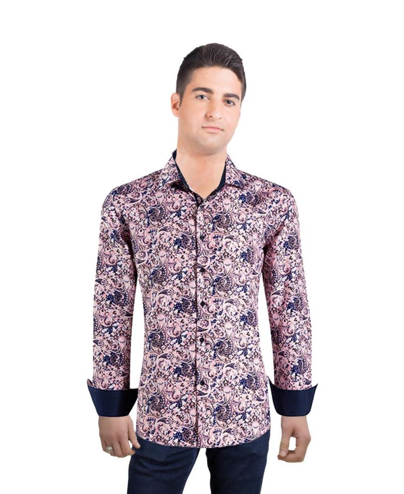 Men's Slim Fit Stylish Paisley Print Shirt