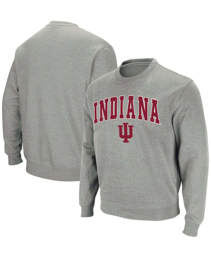 Men's Indiana Hoosiers Arch Logo Crew Neck Sweatshirt
