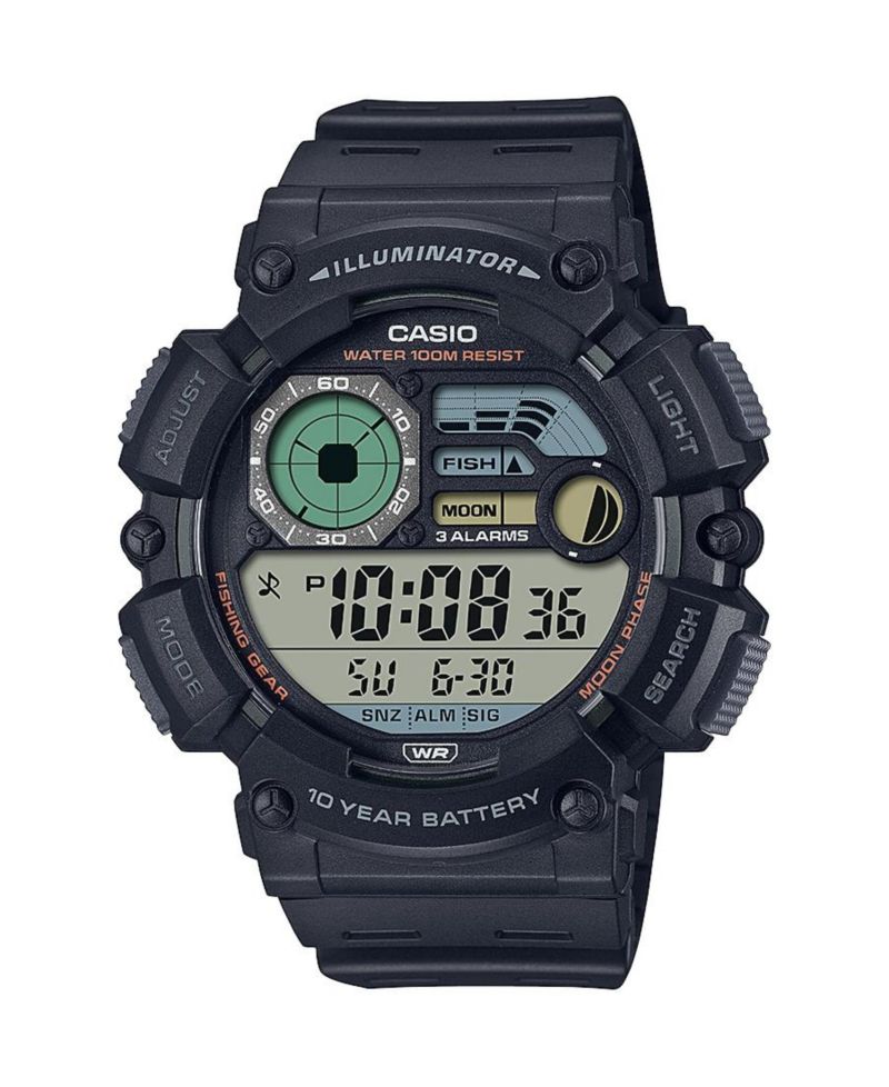 Men's Digital Black Resin Watch 50.1mm, WS1500H-1AV