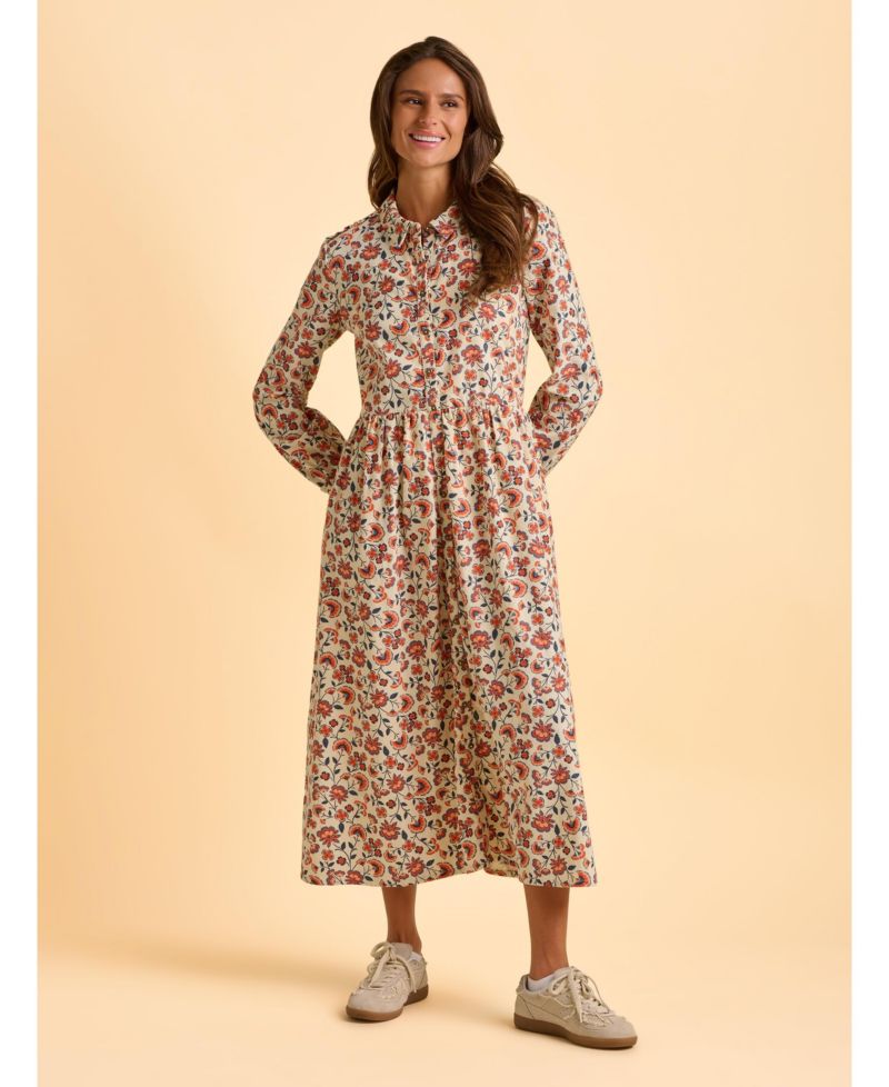 Women's Bella Long Sleeve Shirt Midi Dress