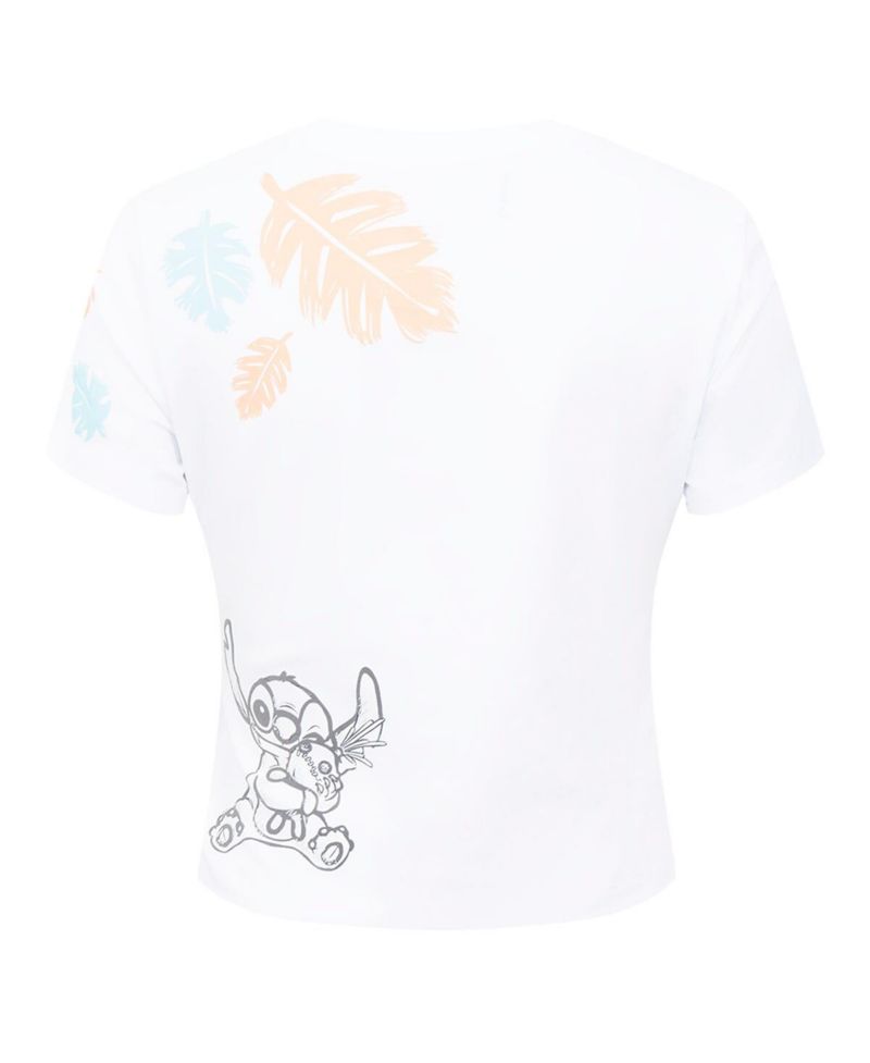 Women's White Lilo and Stitch Hold On Tight Baby Doll T-Shirt