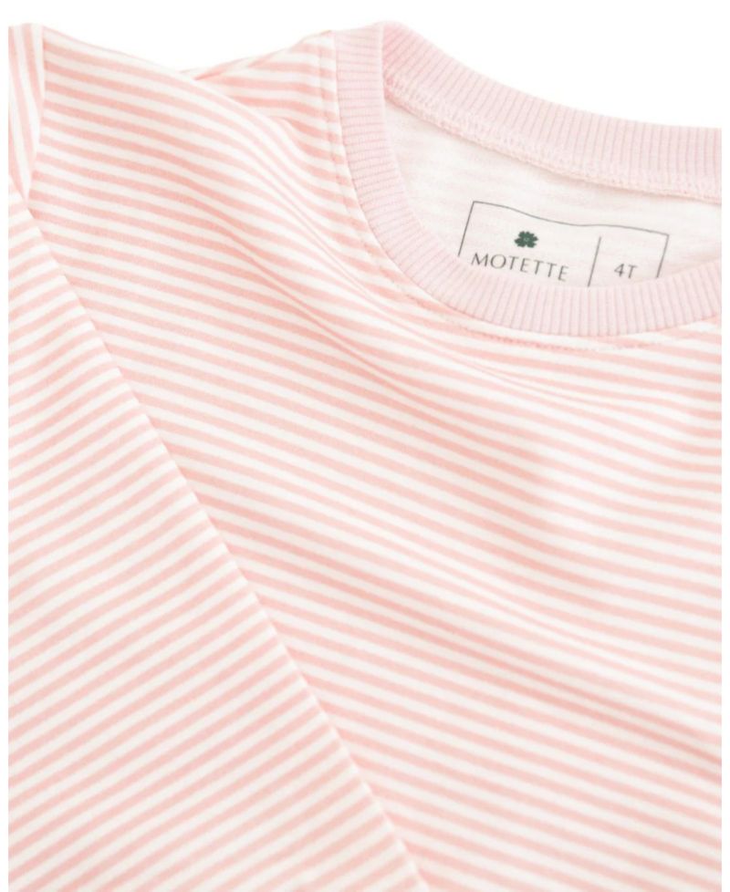 Baby Girls Peony Stripe Lounger Bamboo Sweatsuit