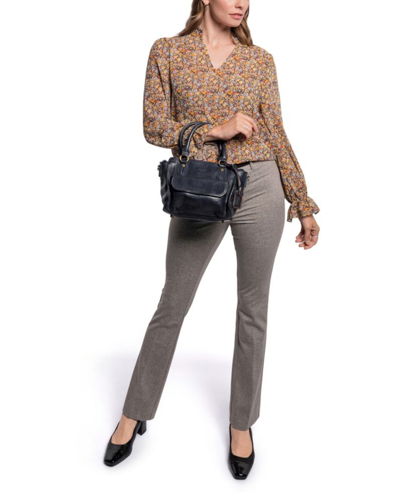 Pansy Small Leather Satchel Bag