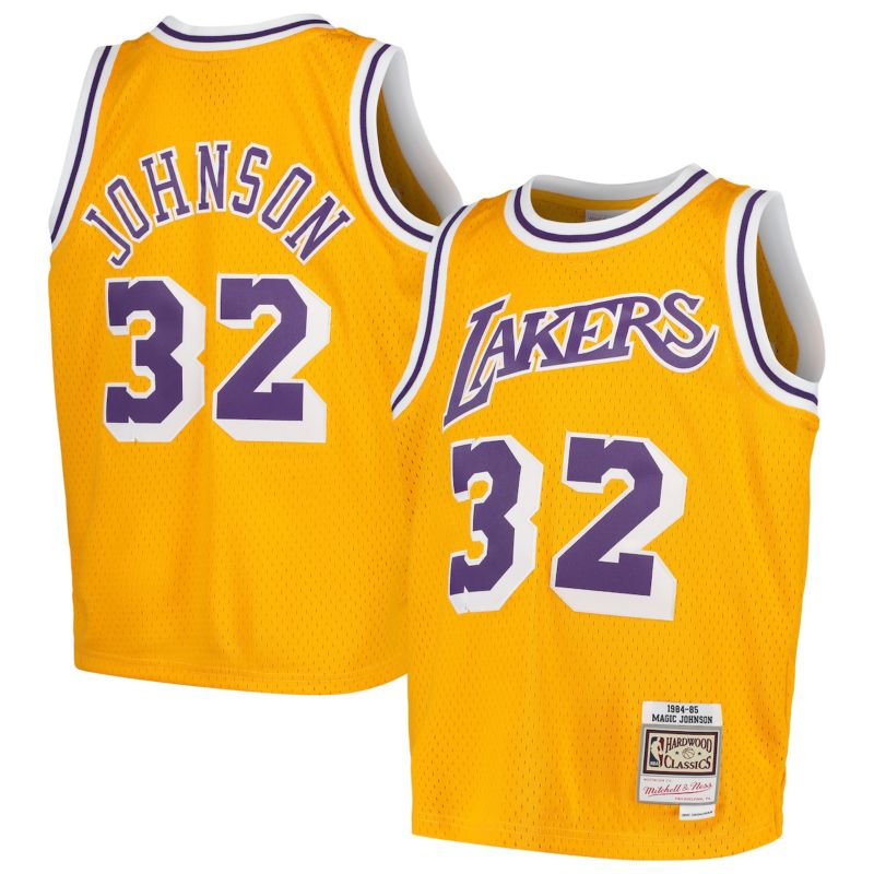 Big Boys Magic Johnson Los Angeles Lakers Hardwood Classic Swingman Jersey
