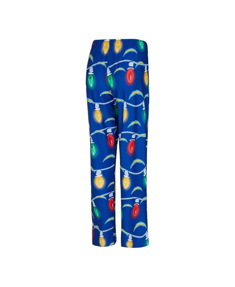 Women's Los Angeles Chargers Garland Knit Raglan Long Sleeve T-Shirt Pants Set