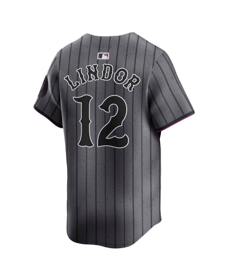 Men's Francisco Lindor Gray New York Mets City Connect Limited Player Jersey