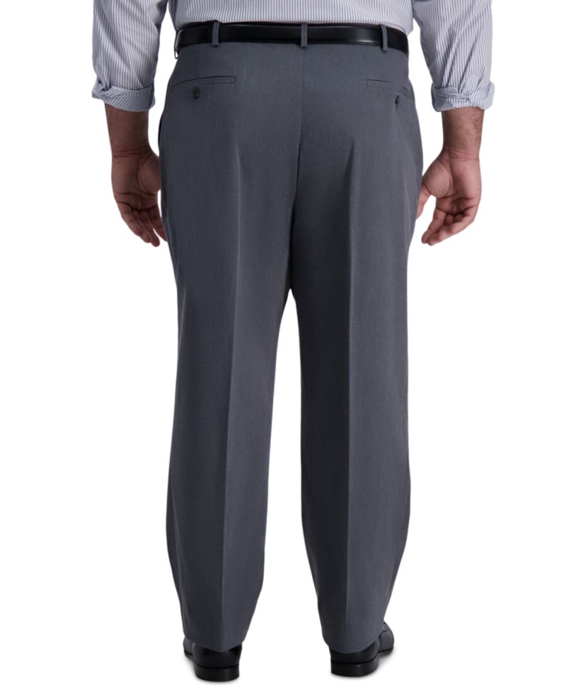 Men's Big & Tall Iron Free Premium Khaki Classic-Fit Flat Front Pant