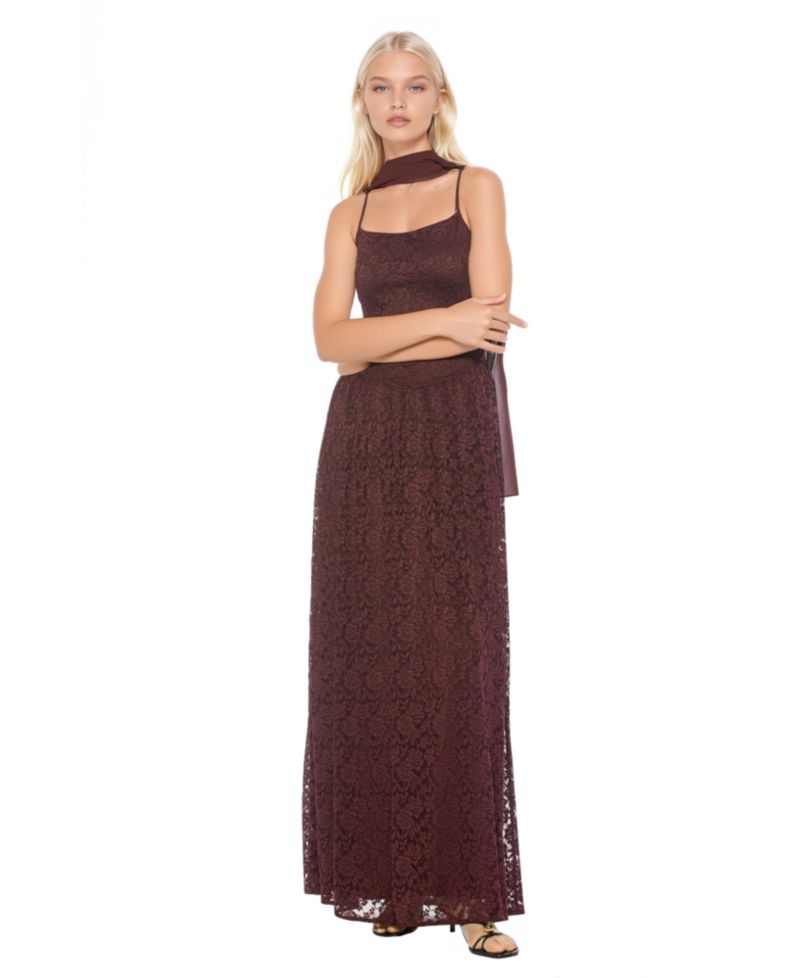 Women's Marin Draped Bodice Dropped Waist Gown Dress