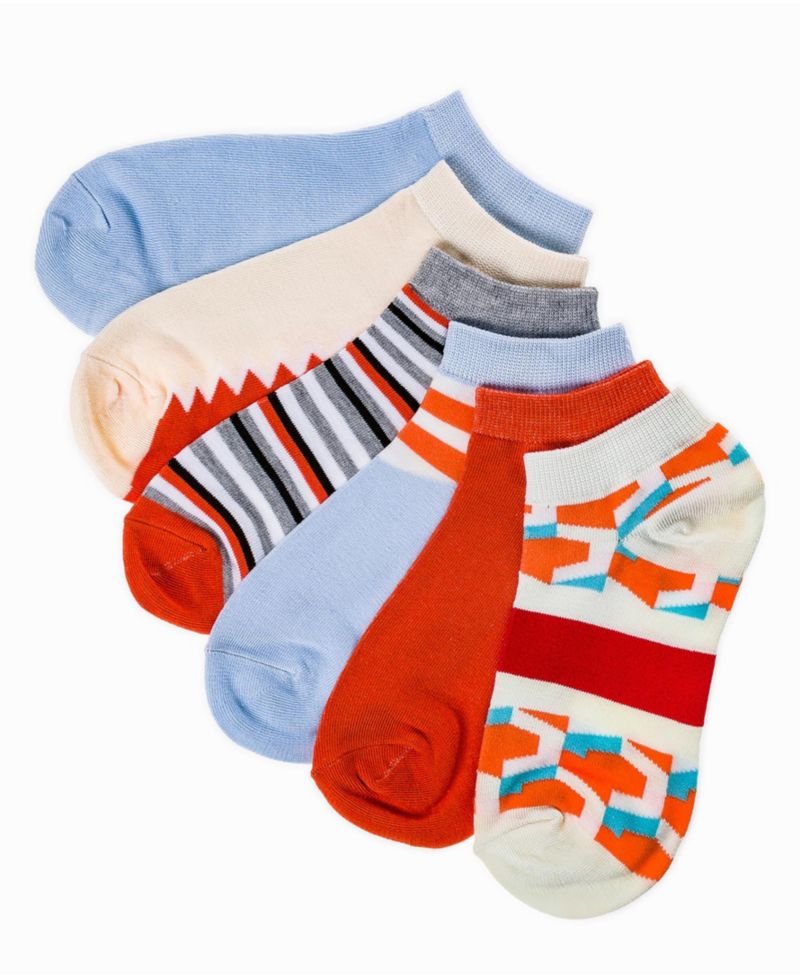 Women's Rouge Saffron Ankle Socks 6 Pack