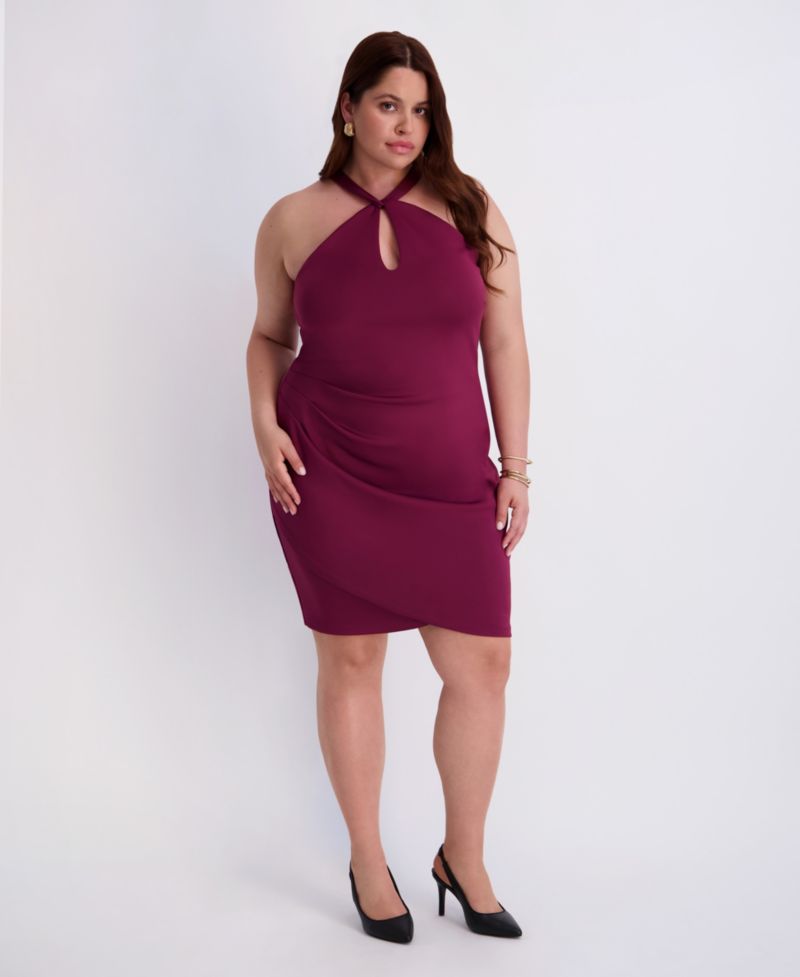 Plus Size Scuba Crepe Midi Dress
