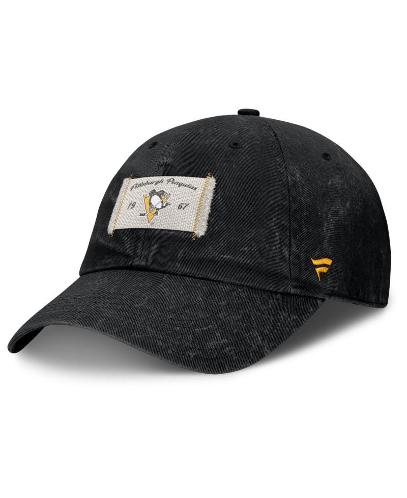 Women's Black Pittsburgh Penguins Heritage Away Game Adjustable Hat
