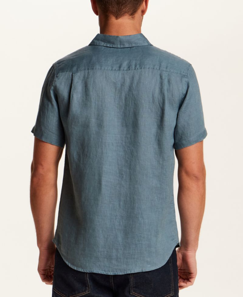 Men's Short-Sleeve Linen Shirt