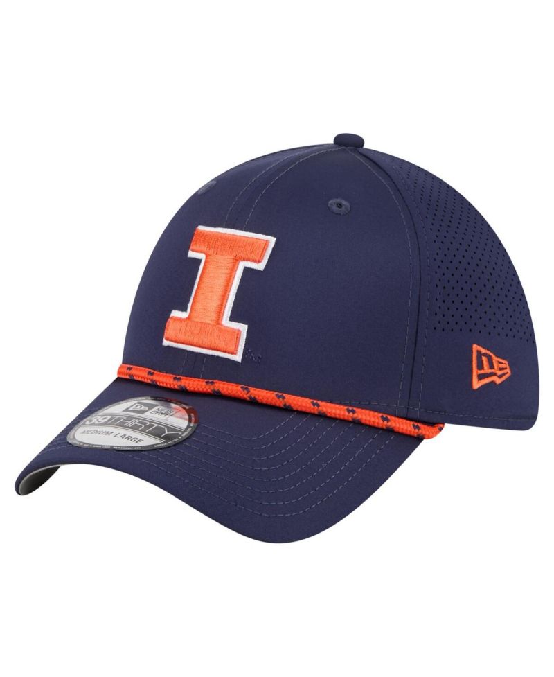 Men's Navy Illinois Fighting Illini Rope 39THIRTY Flex Hat