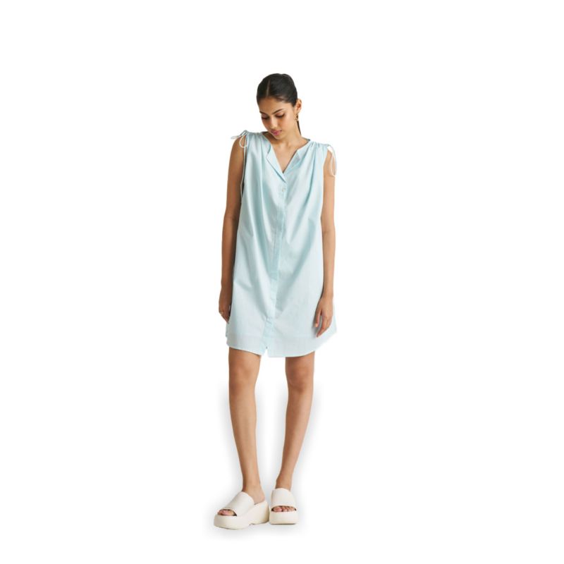 Women's Shirt dress with Shoulder Tie Details