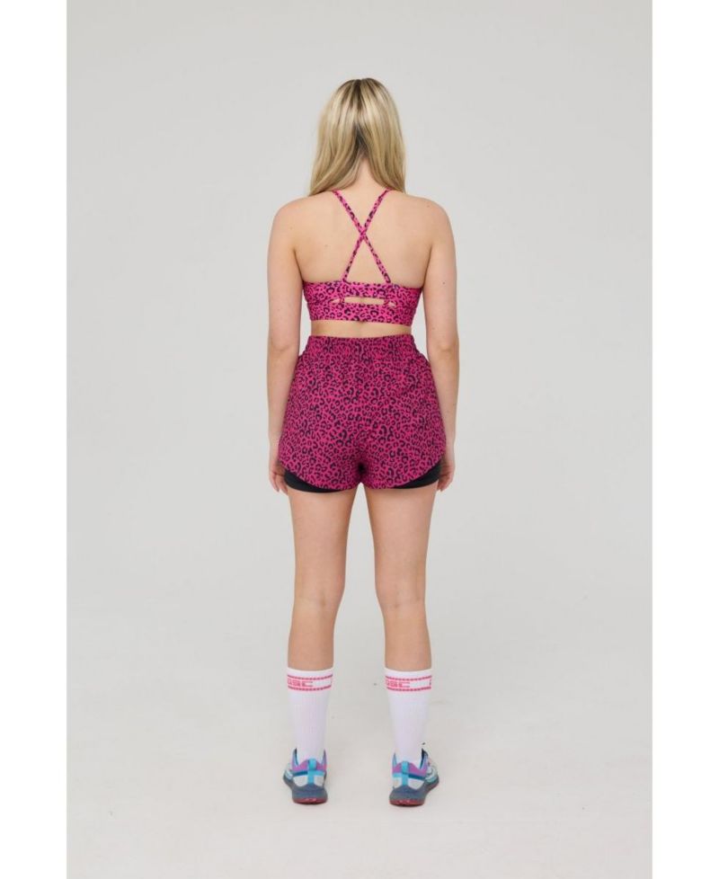 Medium Support Infinite Sports Bra - Pink Leopard