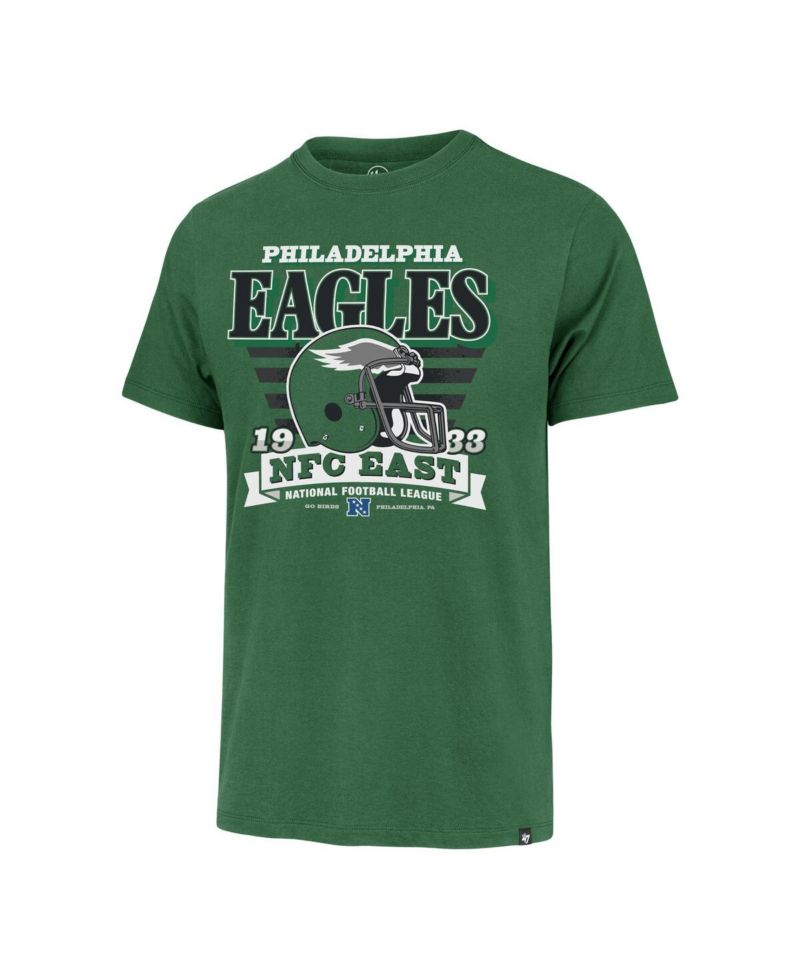 Men's Kelly Green Philadelphia Eagles Stripe Splash Franklin Throwback T-Shirt