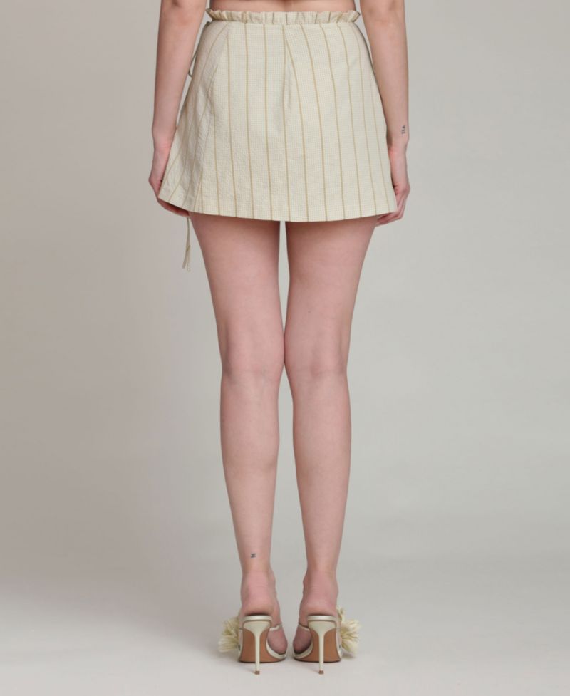 Women's Pleated Wrap Mini Skirt