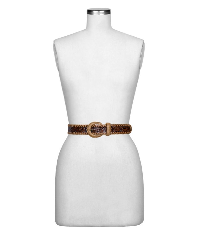 Calais Tooled Leather Belt