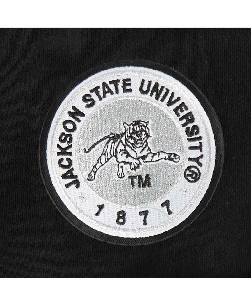 Women's Black Jackson State Tigers Cropped Pullover Sweatshirt