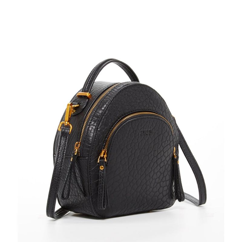 Small Leather Mini Backpack Purse with Convertible Crossbody Straps