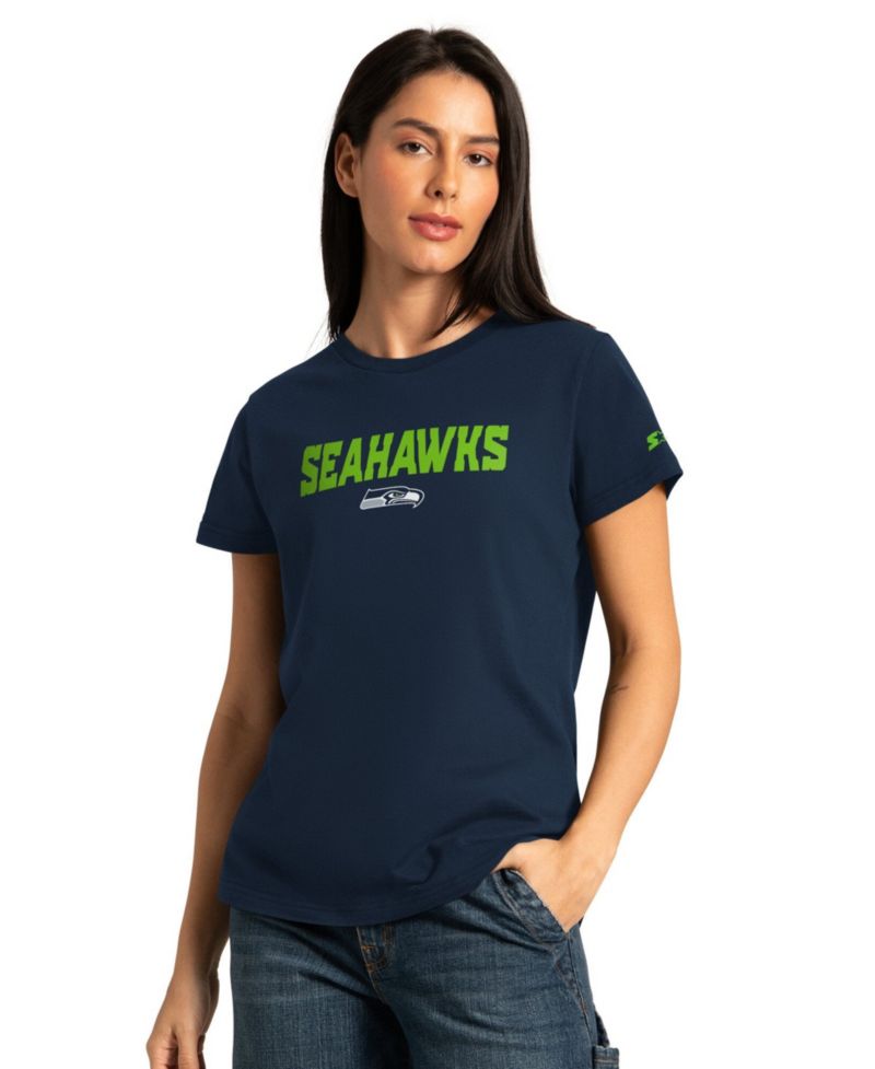 Women's College Navy/Ash Seattle Seahawks Short Sleeve & Long Sleeve T-Shirt Combo Pack