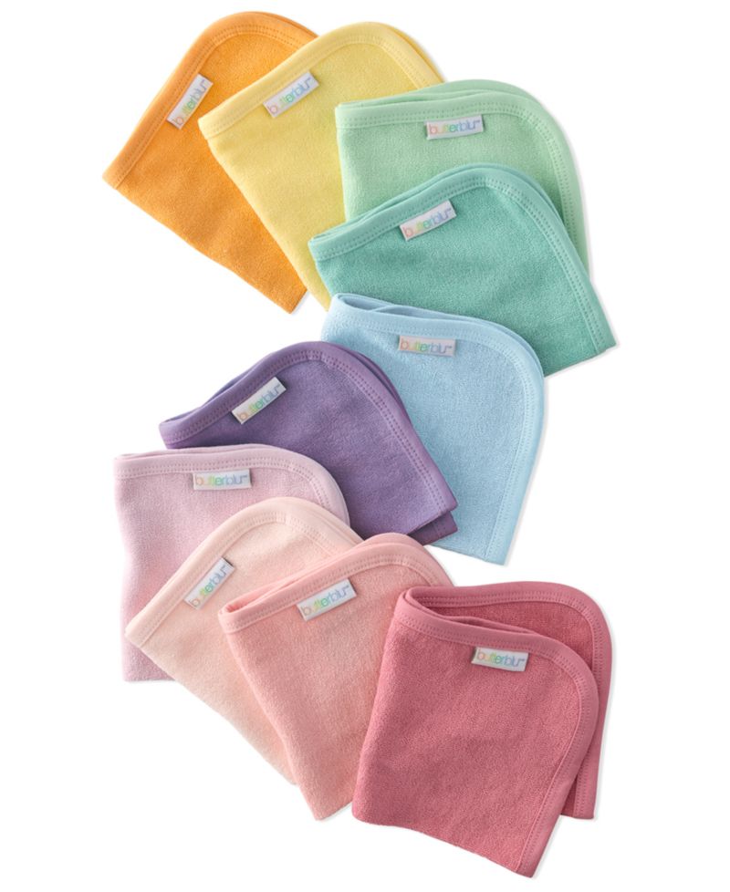 Baby Girls' Solid Washcloths, 10-Pack