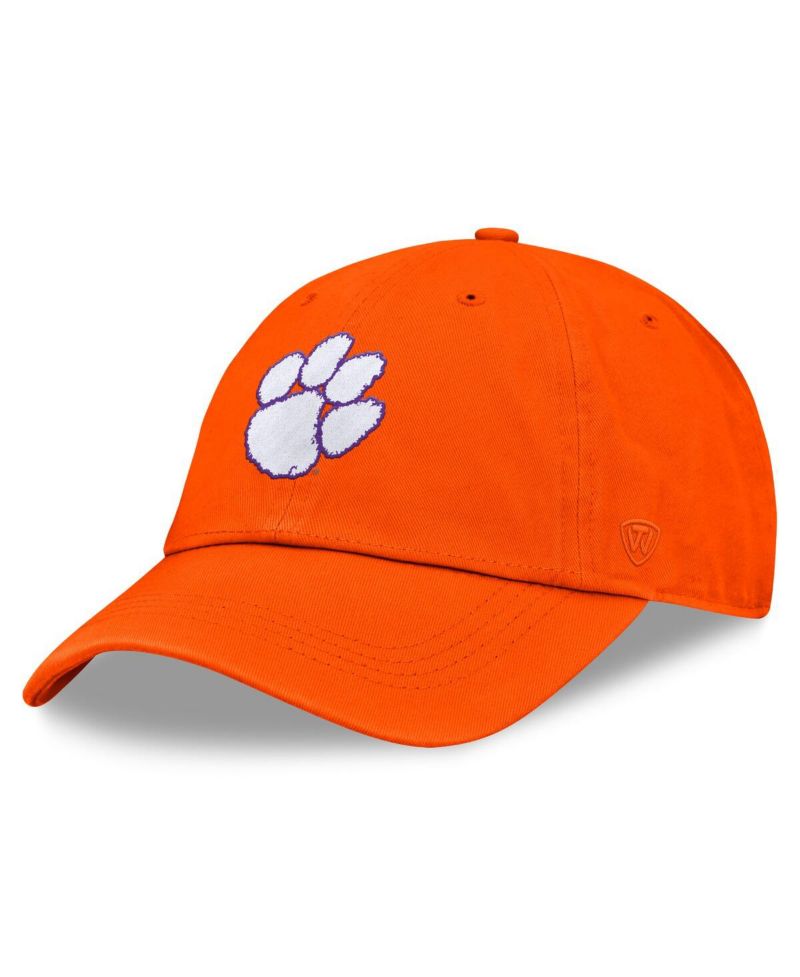Men's Orange Clemson Tigers Team Logo Washed Adjustable Hat