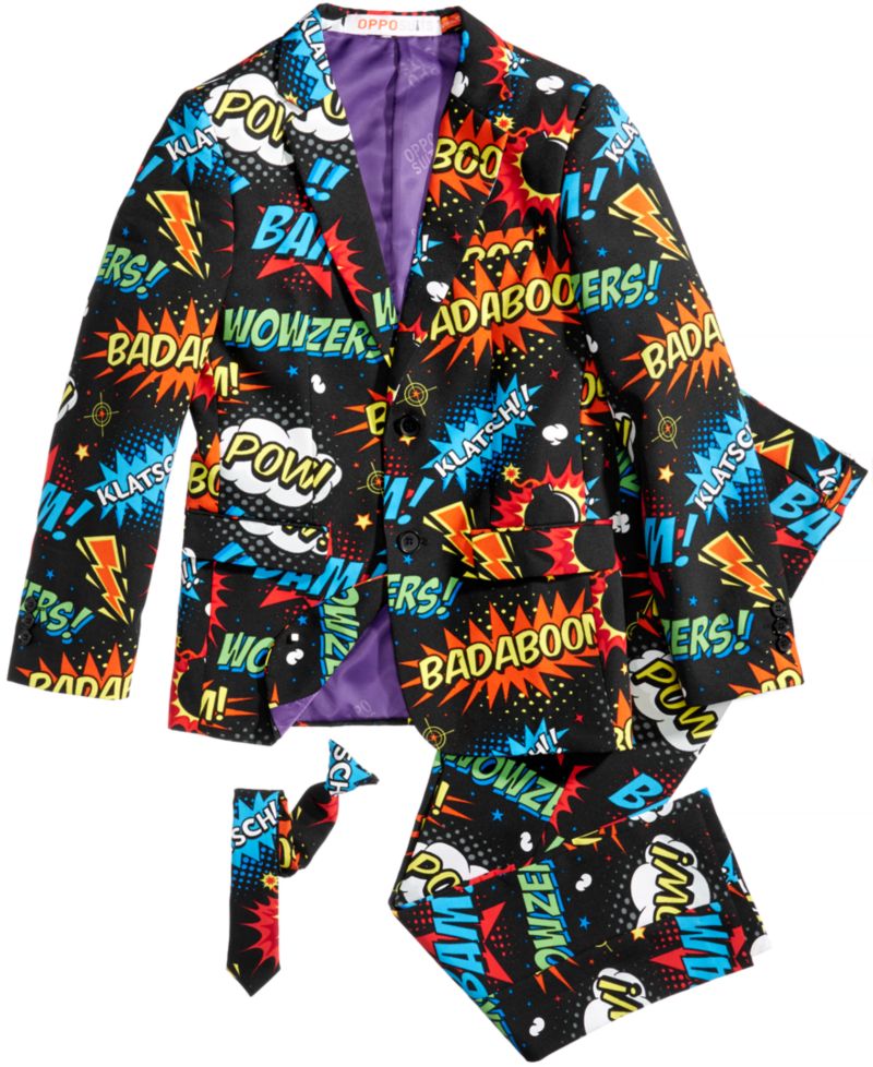 Boys' 2T-8 Badaboom Jacket, Pants with Tie, 3-Piece Set