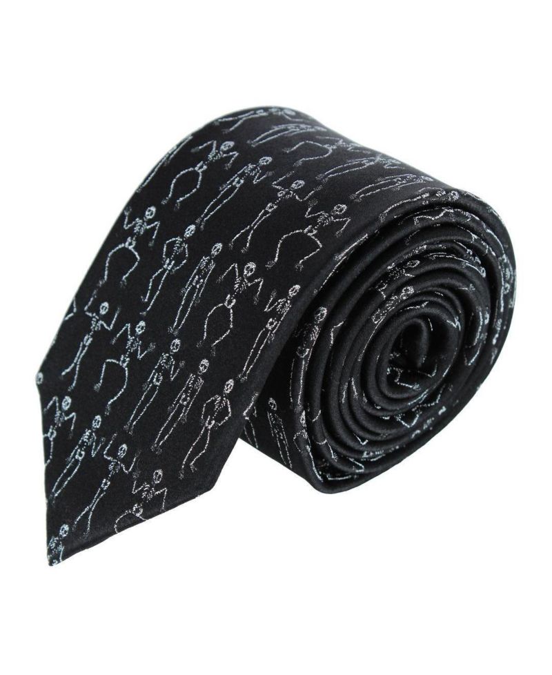 Men's Davy Bones the Dancing Skeleton Silk Novelty Necktie