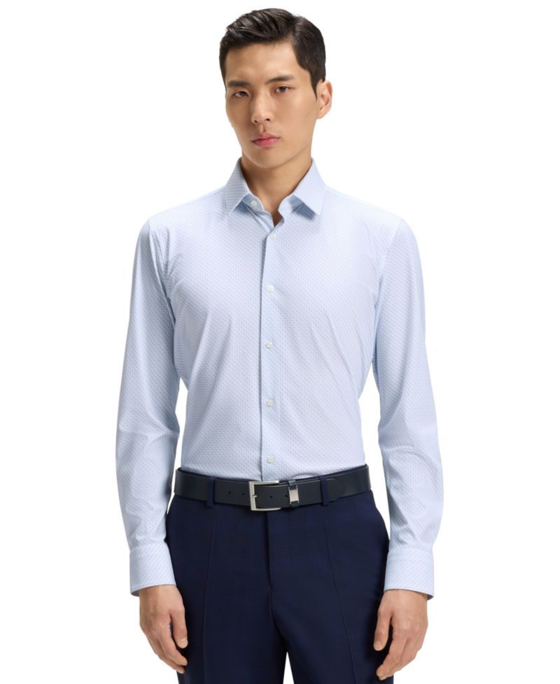 Men's Performance-Stretch Slim-Fit Dress Shirt