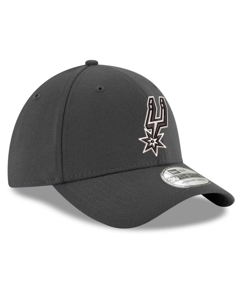 Men's Graphite San Antonio Spurs 39THIRTY Flex Hat
